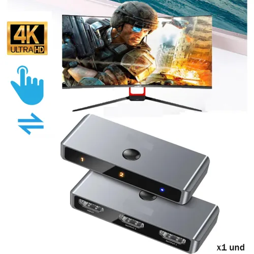 GENERICO Switcher Hdmi Bidireccional 4k 60hz 2 En 1 Ps5 Ps4 Xbox Tv