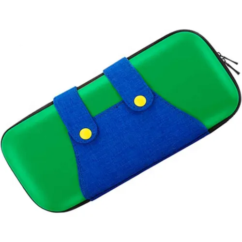 GENERICO Estuche Para Nintendo Switch Y Oled Rígido Eva Luigi Verdeazul