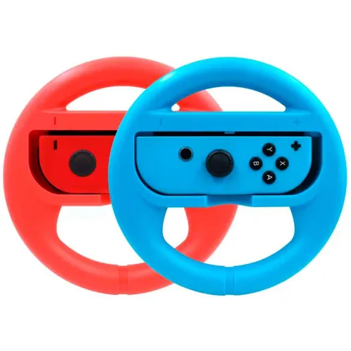 GENERICO Set 2 Und Soporte Timón Para Joycons Nintendo Switch Wheel Rojo/Azul