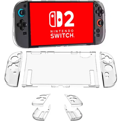 GENERICO Case Para Nintendo Switch 2 Transparente 5 Piezas Rígido