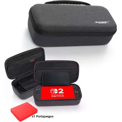GENERICO Estuche Para Nintendo Switch 2 Con Case Portajuegos Mediano Negro 76db