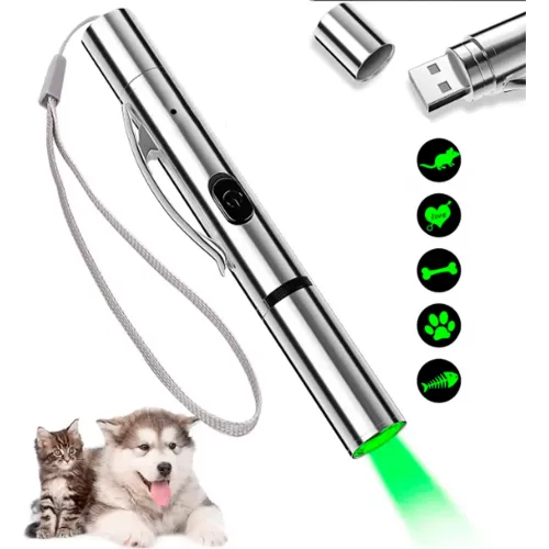 GENERICO Juguete Para Gatos Láser Verde Tipo Lápiz Diferentes Figuras