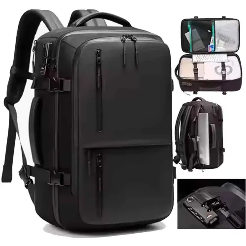 GENERICO Mochila De Viaje Impermeable 180° Oxford Clave Tsa Ajustab Negro Mod A