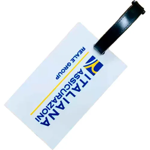 GENERICO Etiqueta De Maleta Distintivo Datos Silicon 105mm Blanco