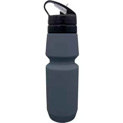 GENERICO Botella De Agua Plegable Tomatodo 700ml Para Viaje Silicon Gris