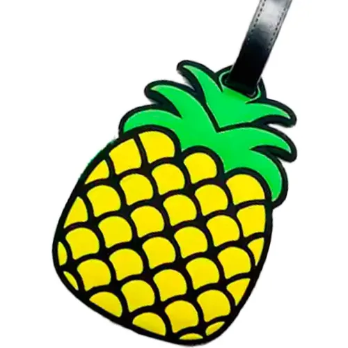 GENERICO Etiqueta De Maleta Distintivo Datos Silicon 11cm Piña