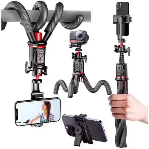 GENERICO Trípode Selfie Con Disparador Bluetooth Octopus Flexible