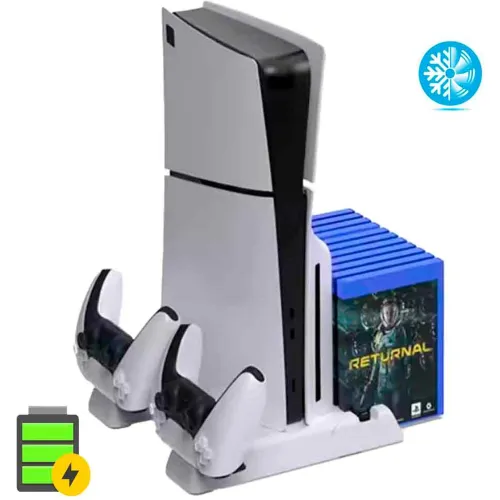 GENERICO Base 4 En 1 Para Ps5 Slim Y Clásico, Lector Y Digital, Cargador Db