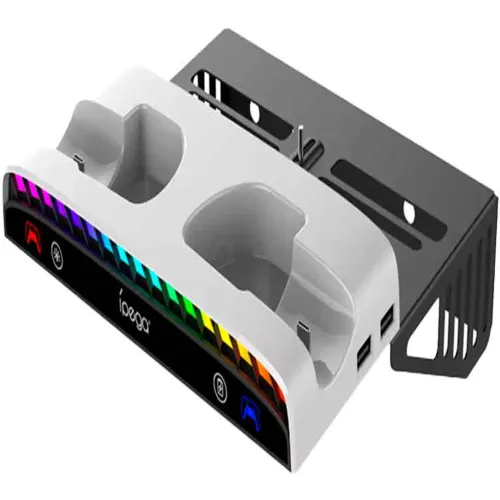 GENERICO Soporte De Ps5 Slim Pro Y Clásico Para Pared Cargador Sujeta 3xusb Ipg