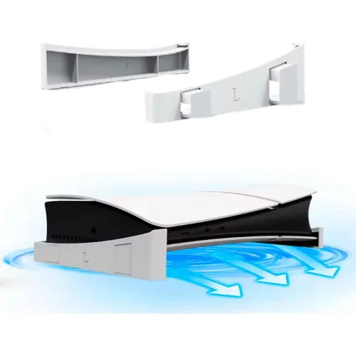 GENERICO Base Horizontal Para Ps5 Slim Pro Con Lector Y Digital Rígido Blanc Jy