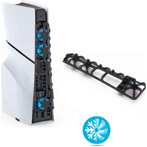 GENERICO Cooler Para Ps5 Slim Con Lector Y Digital Con 3 Velocidades, Luces, Db