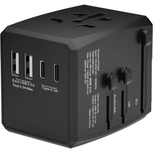 GENERICO Adaptador De Enchufe Universal Con 4 Puertos Usb