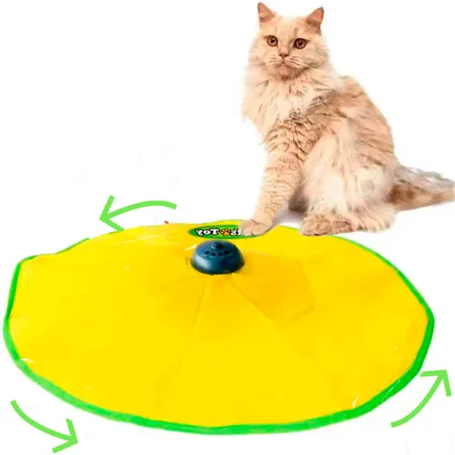 GENERICO Juguete Gatos Atrapa Debajo Alfombra Rotativo Amarillo Marb