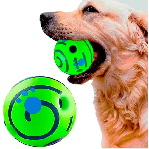GENERICO Pelota Para Perros De Goma Con Sonido Verde Wobble