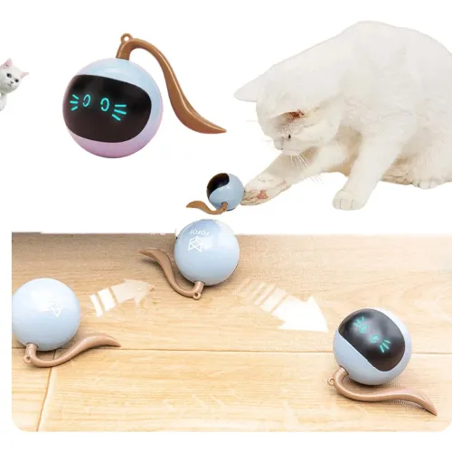GENERICO Juguete Para Gatos Bola Giratoria Automática Luces Usb Fofos