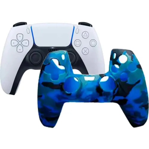 GENERICO Funda Para Mando Ps5 Dualsense Azul Camuflado