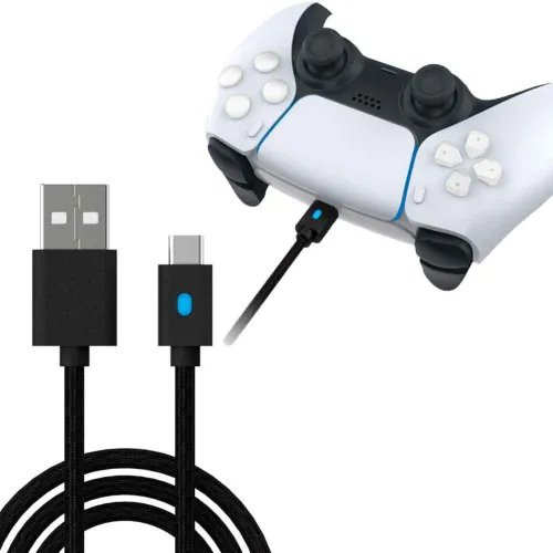 GENERICO Cable De Carga Y Datos 3 Metros Para Mando Ps5, Xbox X/S, Switch