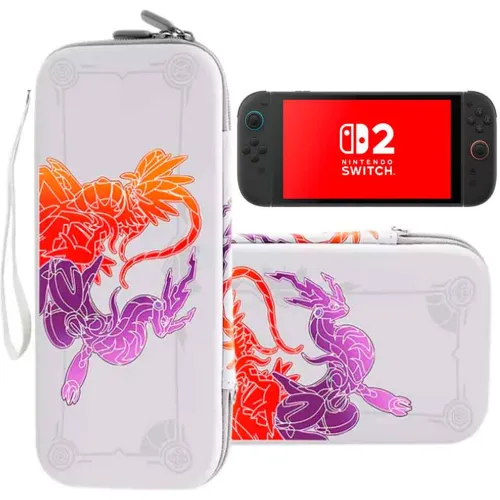 GENERICO Estuche Para Nintendo Switch 2 Rígido Eva Con Sujetador Scarlet Blanco