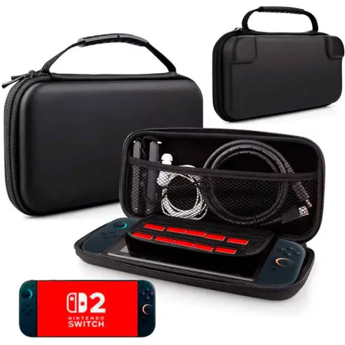 GENERICO Estuche Para Nintendo Switch 2 Rígido Negro