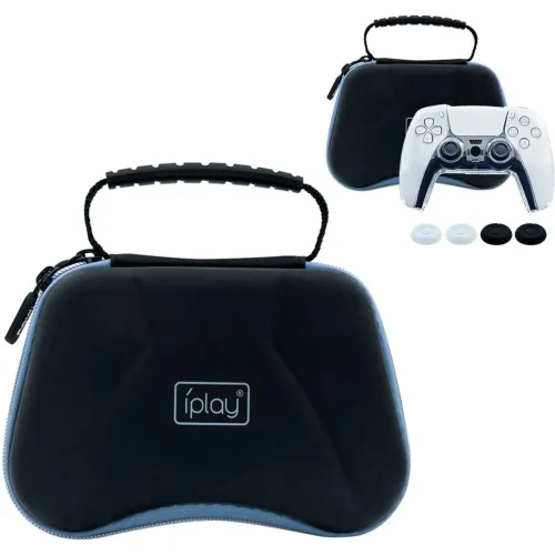 GENERICO Kit 6 En 1 Para Mando Ps5 Case Rígido Con Estuche Y 4 Grips Ipl
