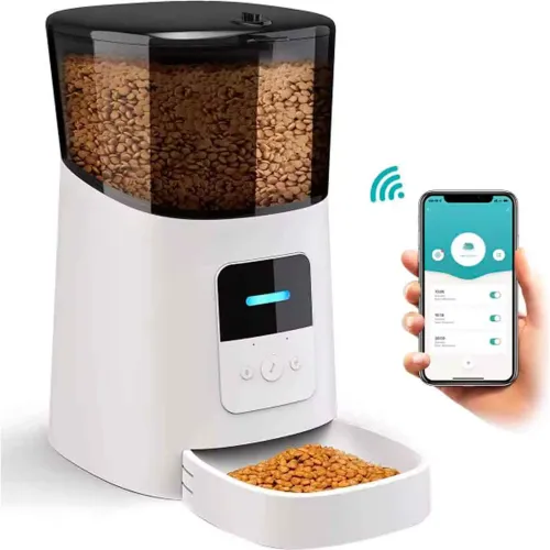GENERICO Comedor Automático Para Perros Y Gatos 6l Wifi Blanco Feeder