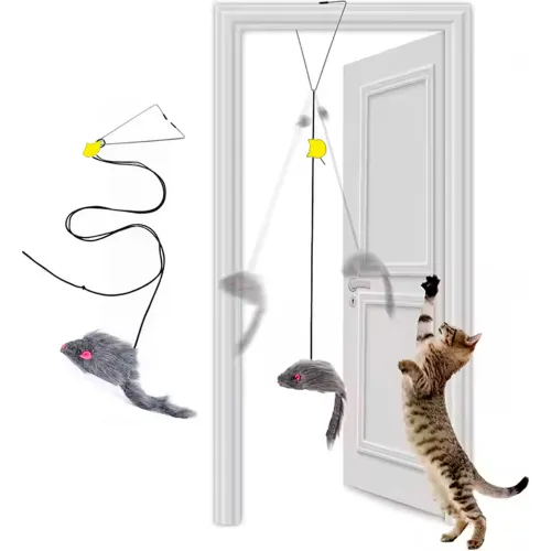 GENERICO Juguete Para Gatos Tira Elástica Pericote Sujetador Puertas