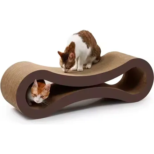 GENERICO Rascador Para Gatos Forma De 8 Cartón 56x21x18cm Mod D