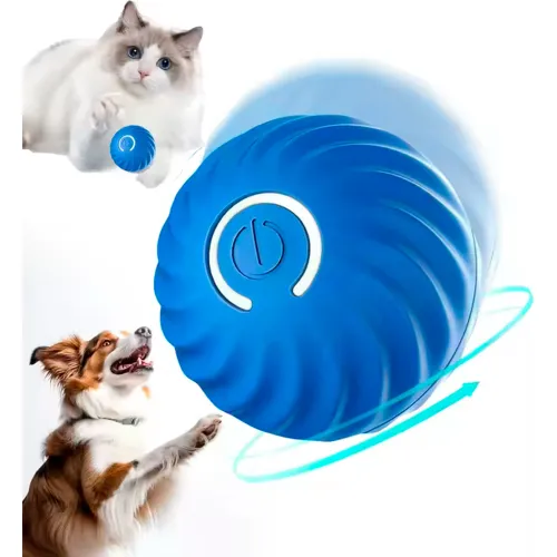 GENERICO Juguete Para Gatos Perros Pelota Salta Luces Usb 5-5cm Azul
