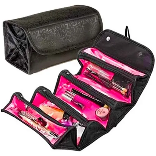 GENERICO Organizador Neceser Plegable Con Colgador Para Viaje Negro