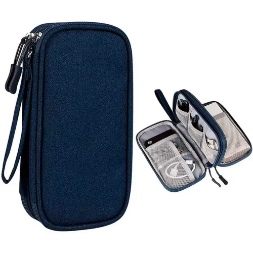 GENERICO Estuche Organizador Documentos Electrónicos De Viaje Impermeable Azulino