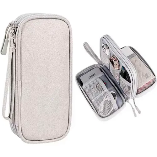 GENERICO Estuche Organizador Documentos Electrónicos De Viaje Impermeable Gris