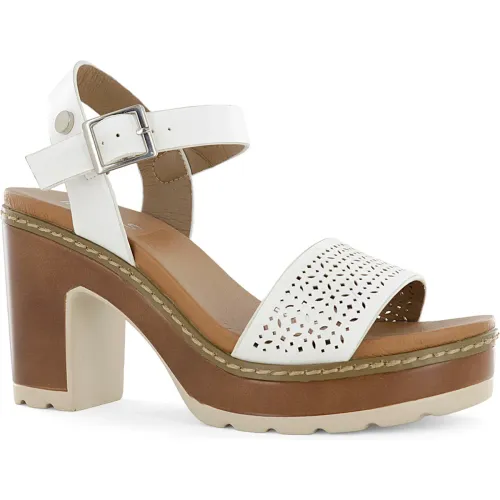 Impuls Sandalias Taco Mujer Ariana09 Blanco