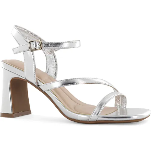 Impuls Sandalias Taco Mujer Rose01 Plateado