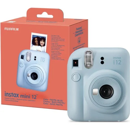 FUJIFILM Cámara Instax Fujifilm Mini 12 Azul Pastel+pack10+estuche+album