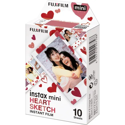 FUJIFILM Película Instax Fujifilm Mini Heart Sketch X10h