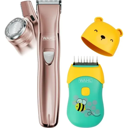 WAHL Combo Depiladora Facial Corporal Dama 09865-2908 + Cortadora Cabello Bebés Y Niños 70002-008 Wahl