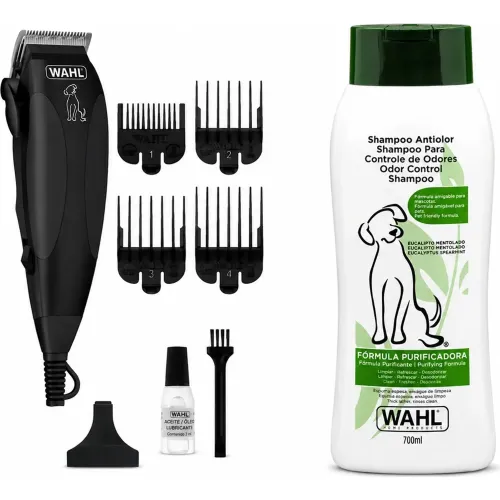 WAHL Combo Wahl Cortadora Pet Clipper Kit 9 Piezas 09653-718 + Shampoo Fórmula Anti Color