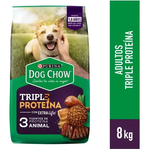 Dog Chow Comida Para Perro Dog Chow Triple Proteina 8kg