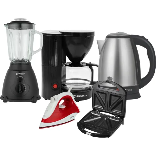 Imaco Pentacombo Licuadora + Cafetera + Hervidor + Sandwichera + Plancha Imaco