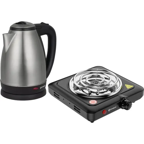 Imaco Combo Cocina Elect De Mesa 1 Hornilla + Hervidor Metálico 1.8l Ke1801 Imaco