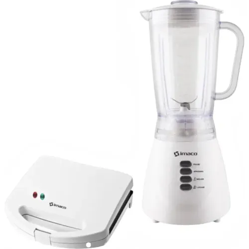 Imaco Combo Sandwichera 2 Panes+licuadora V/Plast 1.25 Lt 2vel 500w