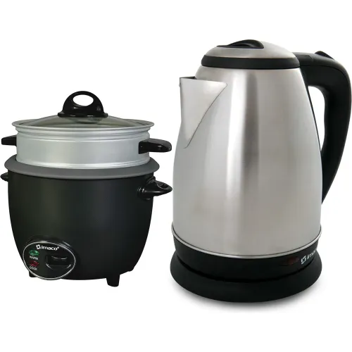 Imaco Combo Olla Arrocera 1.2 Litros + Hervidor Metálico 1.8 Litros Ke1801 Imaco