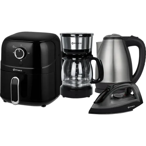 Imaco Cuatri-Combo Freidora + Hervidor + Cafetera + Plancha Imaco
