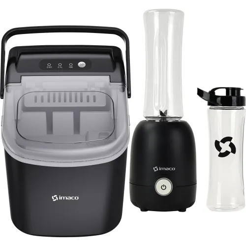 Imaco Combo Maquina Hacer Hielo + Licuadora Personal 600ml C/Vaso To-Go Quick Mix Imaco