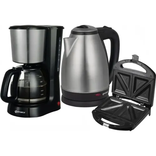 Imaco Combo Hervidor 1.8l + Sandwichera + Cafetera Imaco