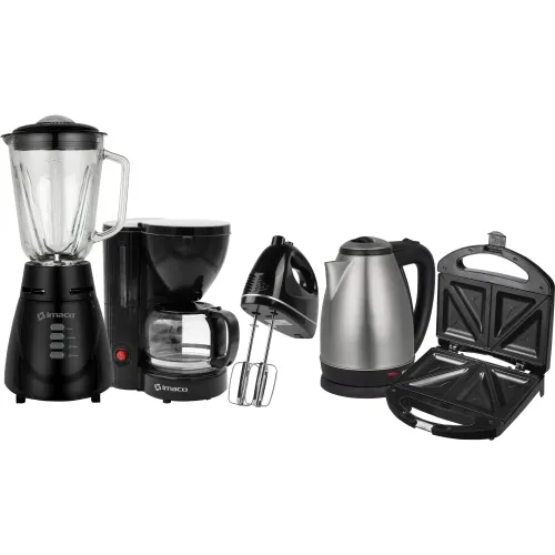 Imaco Pentacombo Licuadora + Hervidor + Sandwichera + Cafetera + Batidora De Mano Imaco