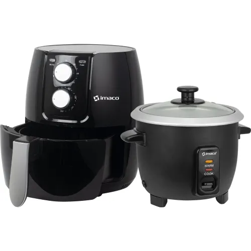 Imaco Combo Freidora De Aire 2.6 Litros + Olla Arrocera 0.6lts Imaco