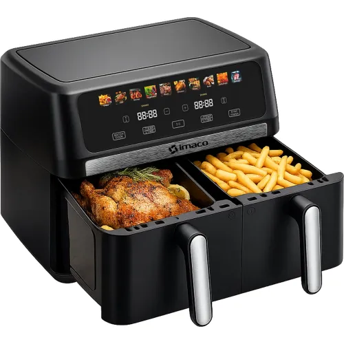 Imaco Freidora De Aire 9 Litros Doble Digital Xxl Af1790d Imaco