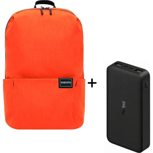 XIAOMI Combo Xiaomi Mochila Casual Daypack Naranja 10l+ Power Bank Xiaomi 20000mah 18w