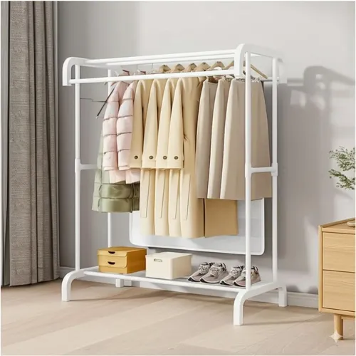 GENERICO Colgador Organizador De Ropa De 4 Barras 157x91x44cm - Blanco